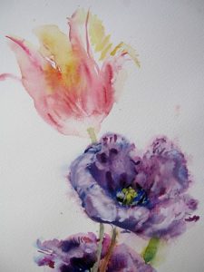 Tulip With Pansy Detail