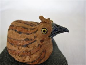 close up of hatchling sculpture