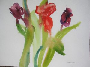 3 small tulips