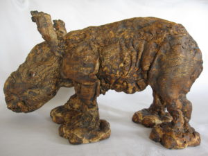 Ntombi, ceramic new born rhino