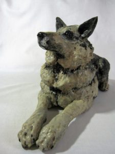 german shepherd sculpture