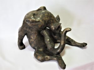 Bronze Resin Cat by Ellen Cooper