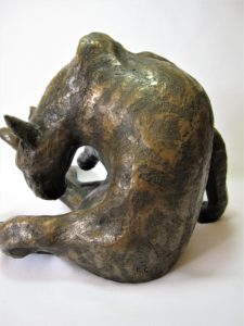 Bronze Resin Cat by Ellen Cooper