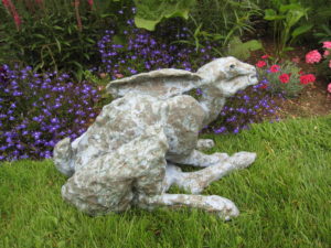 Hare garden sculpture